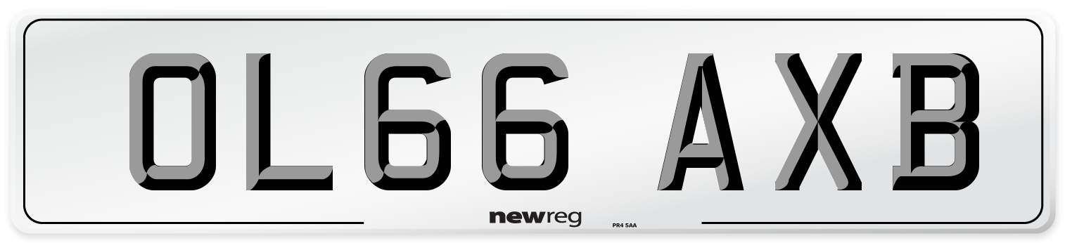 OL66 AXB Number Plate from New Reg